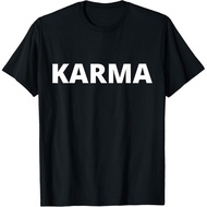 Men's cotton T-shirt Karma Unisex T-Shirt for Men and Women T-Shirt Fast Shipping 4XL , 5XL , 6XL