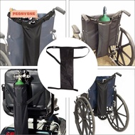 PEONYTWO Oxygen Cylinder Pannier Bag, Black 600D  Cloth Storage Bag, Durable Wheelchair Oxygen Tank Bag Wheelchair