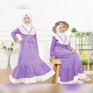 Dress Fashion Muslim Anak Biyan Lilac
