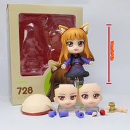 Cross-Border Hot-selling Wolf and Spice Nendoroid 728 Holo Movable Face-Changing Doll Anime Figure T