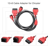 XTOOL 12+8 Cable Adapter for Chrysler, Not Universal, Work with XTOOL D7 / D7S / D7W / D8 / D8S / D8