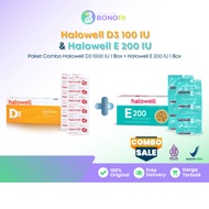 [ Combo Package ] Halowell D3 1000 IU 1 Box + Halowell E 200 IU 1 Box