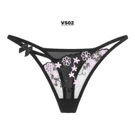 HW Collection G-string Sexy Woman Transparent Flower Embroidery GS009
