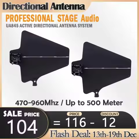 LCZ Audio Wireless Receiver W/ Active Directional Antenna UA874 UHF Antenna Integrated Amp (470-950M