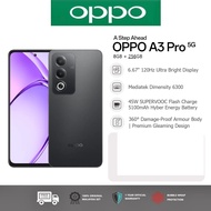 OPPO A3 Pro 5G | 360° Damage-Proof Armour Body | Splash Touch | 45W SUPERVOOC Flash Charge with 5100