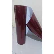 Stiker Skotlet Dark Red Candy Metalik Sticker Merah Maroon
