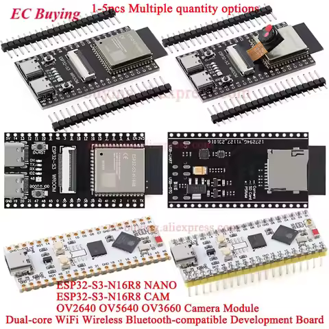 ESP32S3 NANO ESP32-S3 WROOM N16R8 CAM Development Board WiFi + BLE Wireless 2.4G Wi-Fi Module OV2640