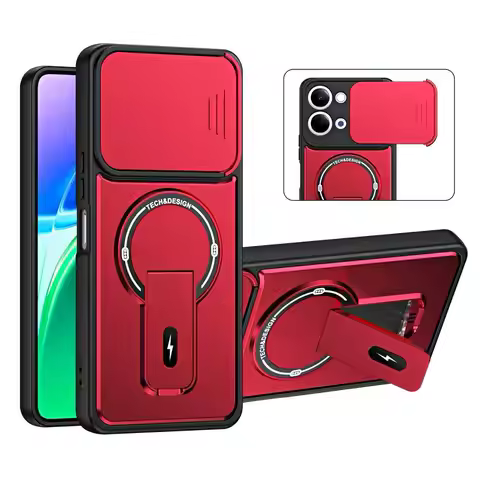 For Vivo Y21D Y05 Y11D Y21 Y31 5G V70 Lite Sliding lens protection cover magnetic stand skin-friendl