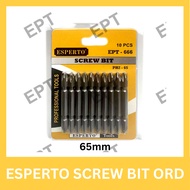 EPT SCREW BIT (DOUBLE) ''O'' ''REGULAR'' 65MM