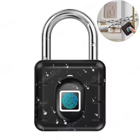 Fingerprint Padlock IP67 Waterproof Lock Smart Padlock Keyless Biometric Lock Suitable for Luggage S