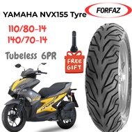 TAYAR SKUTER YAMAHA NVX155 FORFAZ TYRE 110/80-14 | 140/70-14 TUBELESS TYRE 140 70 14