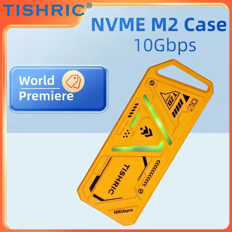 TISHRIC T20 RGB SSD NVME M2 Hard Drive Enclosure 10Gbps CNC USB 3.0 To Type C Hard Disk Case For M.2
