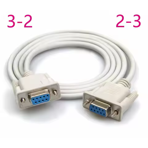 DB9 Serial Female to Female Rs232 rs-232 Com 2-3/3-2 Cross Wire cable 1.5M(5FT)