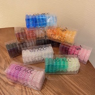 XO Box of 9 Korean Style Twisted Spring Hair Ties for Women