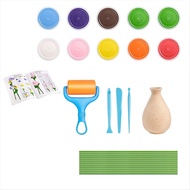 Flower Craft Kit for Kid Crafts and Art Set Fun DIY Kit Kids Mothers Day Party Favors Vase and Butto