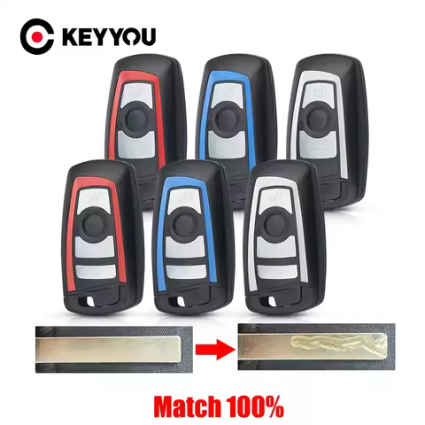 KEYYOU With Cutting Service 3/4 Buttons Remote Smart Car Key Shell Case For BMW CAS4 F 3 5 7 Series 