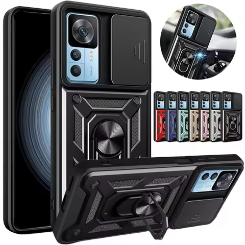 For Xiaomi 12T Pro Case Slide Camera Protect Coque For Xiaomi Mi12T Mi 12T 12 T Pro Xiaomi12T Magnet