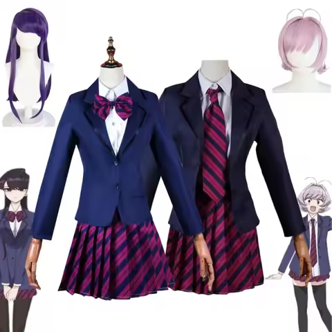 Komi Can't Communicate Komi Shoko Osana Najimi Cosplay Costume Anime Wig High School Uniform Shirt T