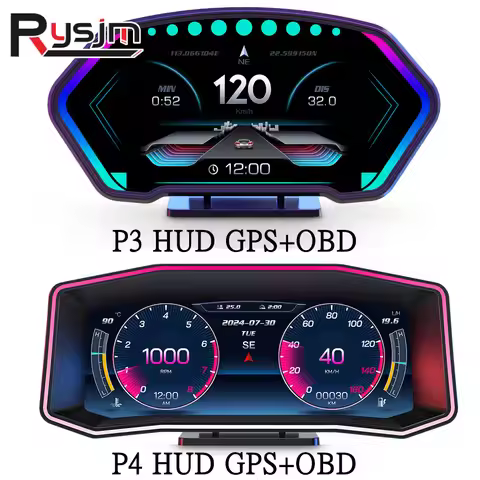 P3 P4 Car Head-up Display OBD2 HUD On-board Computer Digital Smart GPS Speedometer Volt RPM Water Te