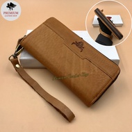 Rush Rider Clutch Long Zip Leather Wallet Genuine Cow Leather Purse Man