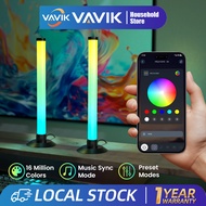 2Pcs RGB Smart Light Bar with APP&Remote Control Music-Follow Desktop Ambient Light TV BackLight