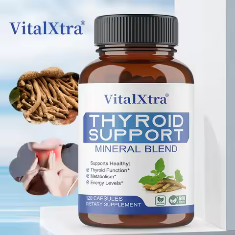 Thyroid Support Supplement-Boosts Energy, Focus, and Metabolism - Contains Vitamin B12, Iodine, Sele