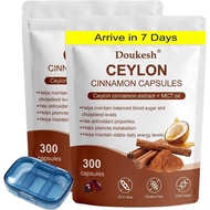 Ceylon Cinnamon Capsules Contain MCT, Ceylon Cinnamon Capsules, Gluten-Free, High Absorption, 300 Ca