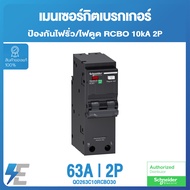 Schneider RCBO เมนกันดูด ป้องกันไฟรั่ว/ไฟดูด 2P 10kA 30mA | 16A 20A 32A 40A 50A 63A