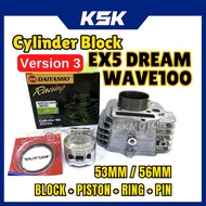 Racing Block Ex5 Dream Wave100 53mm 56mm Complete Set DYS BLOK EX5 53MM DREAM SPEC 53 56
