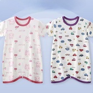 Children Anti-Kick Nightgown Summer Thin Ice Silk One-Piece Air Conditioning Clothing Home Clothes 8