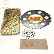 Gear Set sss 415 girset sss 415 byson R15 Gold Chain Gold 415 130L Original