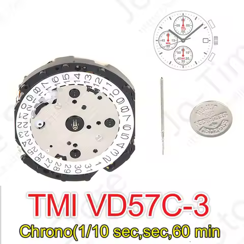 VD57 Movement VD57C Quartz Movement 6 Hands 6/9/12 Small Seconds Japanese New Original Watch Movemen