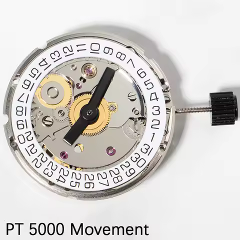 Genuine China PT5000 Automatic Mechanical Movement Gold/Silver ETA2824-2 High Accuracy 25 Jewels 3H 