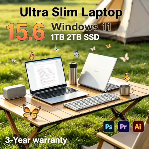 New 15.6'' High Performance Laptop I9-9900 Full HD Display Large Storage Portable Business Notebook