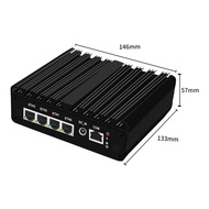 Fanless J6413 Industrial Mini PC 4 Port 2.5G Ethernet Soft Router Ikuai Mini Computer