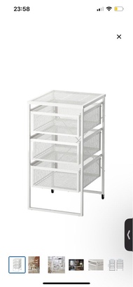 IKEA LENNART 白色抽屜櫃 三層收納櫃