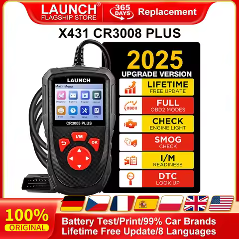 LAUNCH X431 CR3008 PLUS Car Auto OBD2 Diagnostic Tool ARM Scanner DTC Lookup Check Engine Battery Te