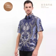 KEMEJA Btara Short Sleeve Batik Asana Shirt - Navy