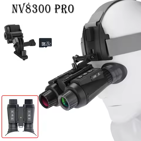 NV8300 Pro 4K FHD Video Helmet Night Vision Binocular 300M Night Range 3D 36MP Image Camera Recharge