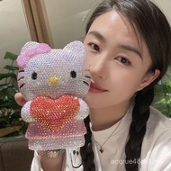 KT Cat Saving Money Piggy Bank Sticker Diamond Doll DIY Heart Holding Love Cat Sticky Diamond Cartoo