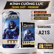 Samsung A21S premium transparent tempered glass full screen phone screen protector