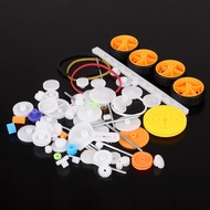 YUAN 78pcs กระปุกของเล่นหุ่นยนต์มอเตอร์พลาสติกเกียร์ DIY รุ่นอุปกรณ์เสริม