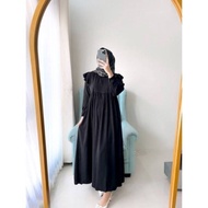 Dress AZAHRA baju gamis midi dress remaja terbaru gamis midi putih pol