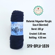 ANEKA - 8-Ply Saffron Knitting Yarn / Crochet Knitting Yarn - 1839 - Navy