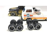 Z188 Z189 #> Fifteen52 Turbomac Hot Wheels Rubber Wheels Tayar Getah black 10mm axle Long