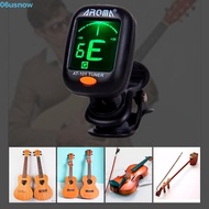 USNOW Electric Digital Tuner, Clip-On Chromatic Acoustic Guitar Tuner, Guitar Accessories Rotatable Professional LCD Display Digital Guitar Tuner Bass