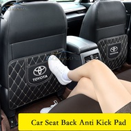 ACEKOGO 2Pcs Car Seat Back Anti Kick Pad Car Seat Back Protector Cover With Storage Bag High Quality Leather Waterproof for Toyota Vios Rush Raize Big Body Wigo Hilux Hiace Commuter Corolla Cross Calya Wish Sienta Harrier Rav4 Revo Parts Fortuner 2021