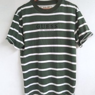 復古 Guess Originals 刺繡條紋綠白襯衫，印度製造 S