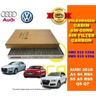 Audi 2016 A4 S4 RS4 S5 A5 RS5 Q5 Q7 - Carbon Air-Cond Cabin Air filter 4M0 819 439A / 8W0 819 439A -