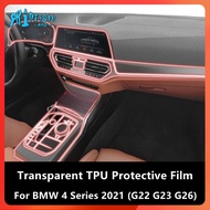 Rto For BMW 4 Series 2021 G22 G23 G26 Car Interior Center Console Transparent TPU Protective Film An